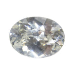 Natural pale champagne sapphire 0.86 carat oval cut Ceylon gemstone