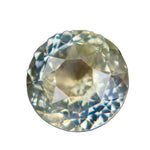 Natural Pale Yellow Blue Bi-Color Ceylon Sapphire 3.10 ct Round Cut Loose Gemstone - Sapphirepal
