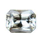 Natural pale yellow sapphire 0.67ct emerald cut from Ceylon, eye clean