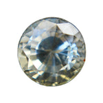 Natural pale yellow sapphire 1.30 carat round cut loose gemstone from Ceylon