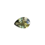 Natural green and yellow parti sapphire, 0.42 carat pear cut, vivid brilliance, ethically sourced from Madagascar β loose gemstone for rings or custom jewellery.