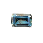 0.56ct Natural Parti Sapphire | Baguette Cut | Blue-Green Sapphire | Unheated | Madagascar - sapphire pal