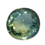 0.73ct round cut natural parti sapphire β Madagascar origin, vivid green with yellow hues, unheated, ethically sourced by Sapphire Pal Australia.