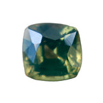 Natural cushion cut parti sapphire gemstone β 0.51 carat, vivid green, yellow and blue colours, unheated, ethically sourced from Madagascar.