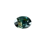Natural parti sapphire 0.91ct oval cut bi-colored unheated gemstone