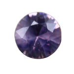 0.87ct pinkish-purple spinel, round 6.03 mm, Ceylon origin – face-up view