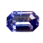 Natural Purple Blue Sapphire Emerald Cut 1.15 Carat Ceylon Sapphire for Engagement Rings