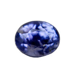 Natural purple sapphire 0.75 carat oval cut unheated Ceylon loose gemstone close up