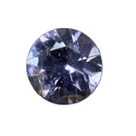 Front view of 0.89ct natural purple spinel in a round cut from Ceylon