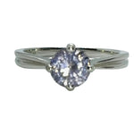 Sterling silver ring with 0.83 ct natural purple spinel, round cut, unheated – Sapphire Pal