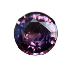 Natural purple spinel 0.78 ct round cut from Ceylon β untreated earth-mined gemstone