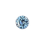 Natural purplish blue sapphire 0.48 carat round cut loose gemstone from Ceylon