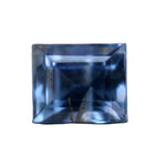 0.94ct purplish-blue spinel, step cut 5.46×4.60mm, Ceylon origin – face-up