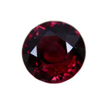 1.62ct natural red spinel, round 7.40 mm, Ceylon origin β face-up
