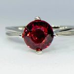 Natural Rhodolite Garnet Solitaire Ring - Sapphirepal