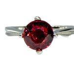 Natural Rhodolite Garnet Solitaire Ring - Sapphire pal