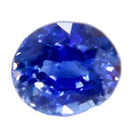 Natural royal blue sapphire oval cut 0.49 carat unheated Ceylon loose gemstone