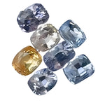 Natural Sapphire Gemstone Set – 3.50 Carat Cushion Cut | Mixed Colour Sapphires - Sapphirepal