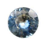 Natural white sapphire round cut 1.37 carat unheated Ceylon loose gemstone