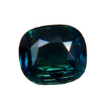 Natural teal Madagascar sapphire 2.15 ct cushion cut loose gemstone