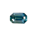 Natural teal sapphire 0.89 carat emerald cut unheated Madagascar loose gemstone