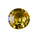 Bright yellow sapphire gemstone round cut earth sourced sapphire