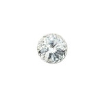 Natural 1.26 carat white Ceylon sapphire in a cushion cut, face-up view