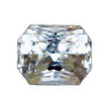 Natural White Sapphire 1.10 ct (Ceylon) – Unheated, Emerald Cut, Eye Clean - Sapphirepal