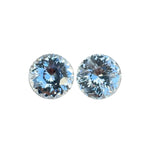 Pair of natural white sapphires, round cut, 2.09 ct total weight, unheated Ceylon gems – Sapphire Pal