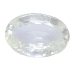 Natural white sapphire 1 carat oval cut untreated Ceylon loose gemstone