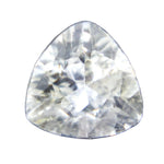 Natural white sapphire 0.83 carat trillion cut Ceylon loose gemstone