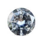 1.22 ct natural white sapphire, Ceylon origin, round cut, VS clarity, unheated and untreated