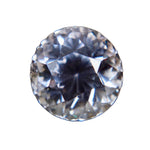 Natural white sapphire 1.55 carat round cut unheated loose gemstone from Ceylon