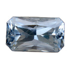 Natural white sapphire 1.20 carat emerald cut loose gemstone from Ceylon