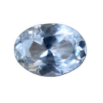 Colorless oval sapphire eye clean untreated gemstone