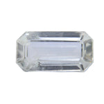 Natural white sapphire 1.50 carat emerald cut loose gemstone from Ceylon