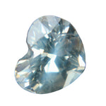1.50 carat natural white sapphire heart cut unheated Ceylon loose gemstone