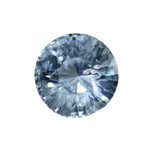 0.89 Carat Round Cut Natural White Sapphire from Ceylon