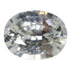0.77 ct Natural White Sapphire, Oval Cut, Ceylon origin, unheated untreated, eye-clean, slight yellow tint – Sapphire Pal