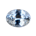 0.80 carat natural white sapphire oval cut unheated Ceylon VS loose gemstone