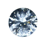Unheated natural colourless sapphire 0.55 carat round 5 mm Ceylon loose gemstone
