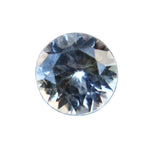 Natural White Sapphire 0.60 carat round cut Ceylon gemstone – front view
