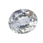 Natural white sapphire 0.50 carat oval cut loose gemstone Ceylon