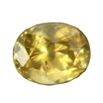 0.85ct natural yellow sapphire, oval 5.86×4.73mm, Ceylon origin – face-up