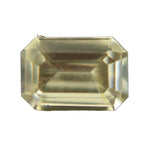 Natural unheated yellow sapphire 0.90 carat emerald cut eye clean loose gemstone