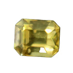 Emerald cut natural yellow sapphire 0.84ct from Ceylon loose gemstone