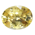 0.77ct natural yellow sapphire oval, heated VS Ceylon gemstone