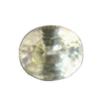 0.80 ct natural yellow sapphire, Ceylon origin, oval 6.00 × 5.10 × 3.25 mm, VS clarity, unheated