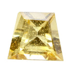 0.28ct natural yellow sapphire, freeform 4.30×3.67mm, Ceylon – face-up view