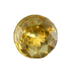 0.49ct natural yellow sapphire round cut, heated SI Ceylon gemstone